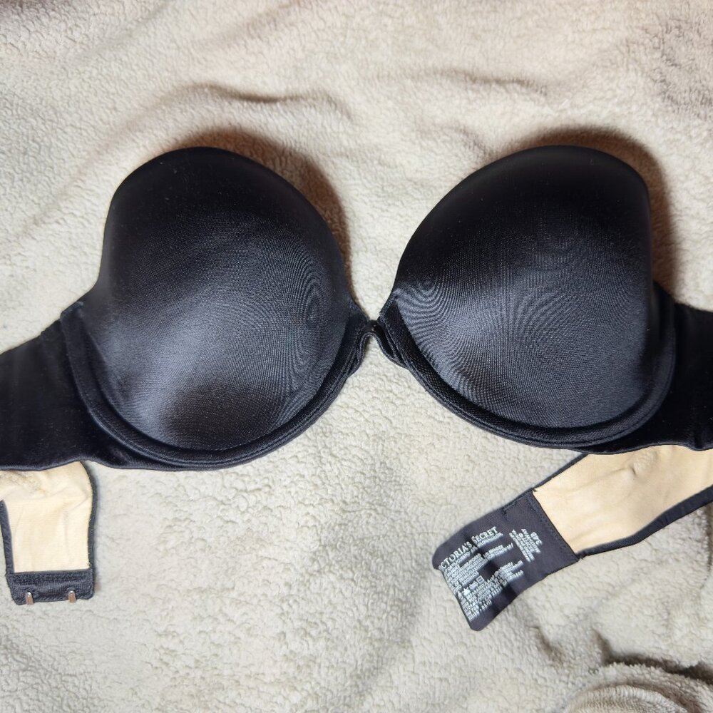 Victoria Secret Black Strapless Bra Size 34B